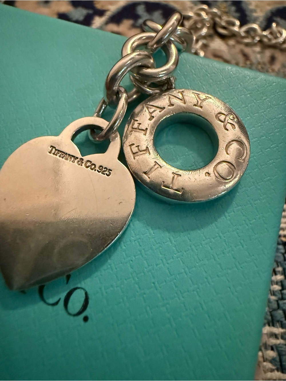 🔥Tiffany & Co Return to Tiffany Heart Tag Toggle Necklace 16" Sterling925🔥 - Picture 9 of 17